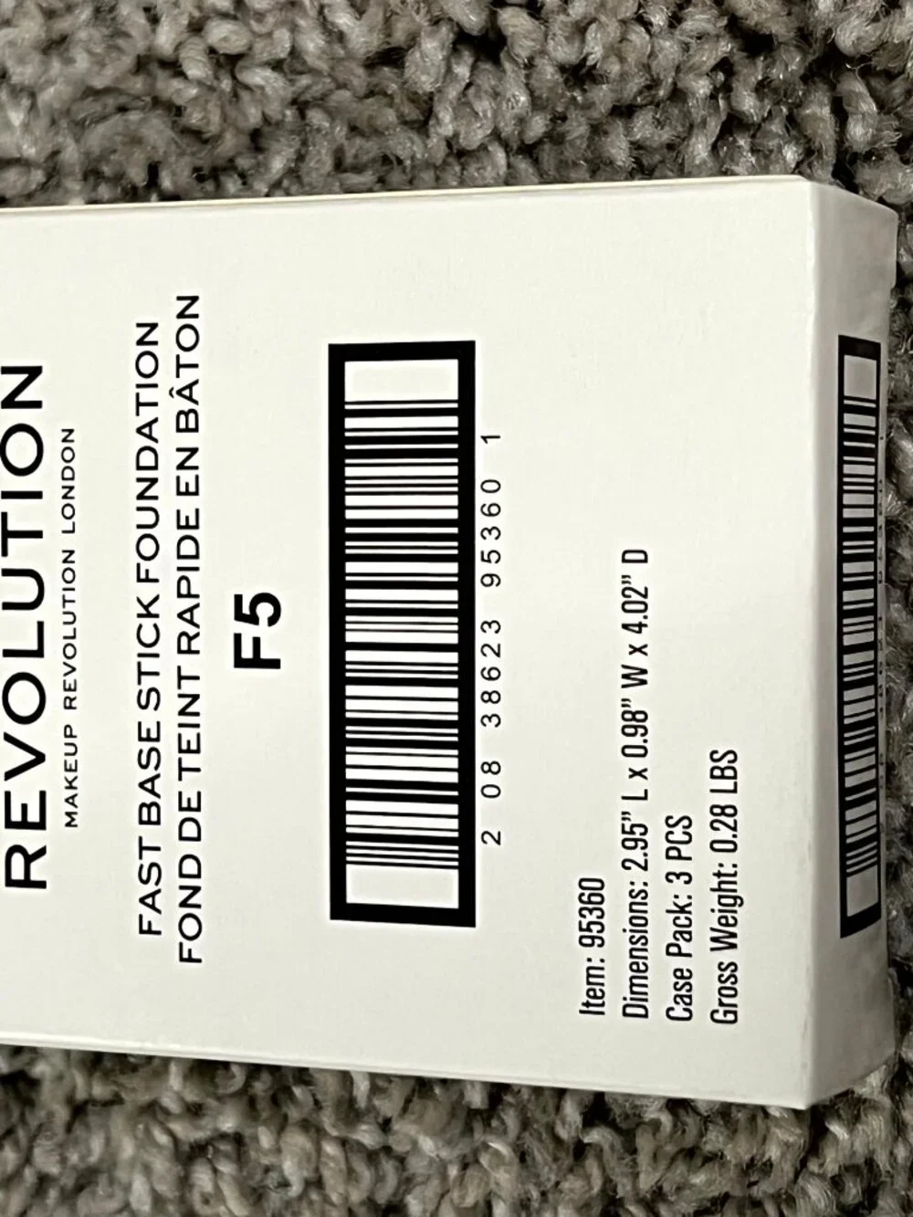 Revolution Fast Base Stick Foundation Contour Highlight Flawless Skin F2 3 Pack